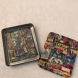 Men’s Marvel Comics Graphic Leather Wallet & Case